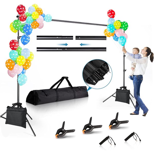 Backdrop Stand 8.5x10ft, ZBWW Photo Video Studio Adjustable Backdrop Stand