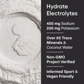 Sports Research® Hydrate Electrolytes Powder - Sugar-Free & Naturally Flavored with Vitamins, Minerals, and Coconut Water - Supports Hydration - Lemon Lime - 90 Servings