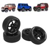 4Pcs 1/10 RC Tires Plastic Rubber Smoothly Surface Strong Cushioning