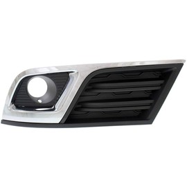 For Chevy Traverse Fog Light Cover 2013 14 15 16 2017 Driver and Passenger Side Pair/Set | Black/Chrome | DOT/SAE Compliance | GM1038148 + GM1039148 | 20988619 + 20988620