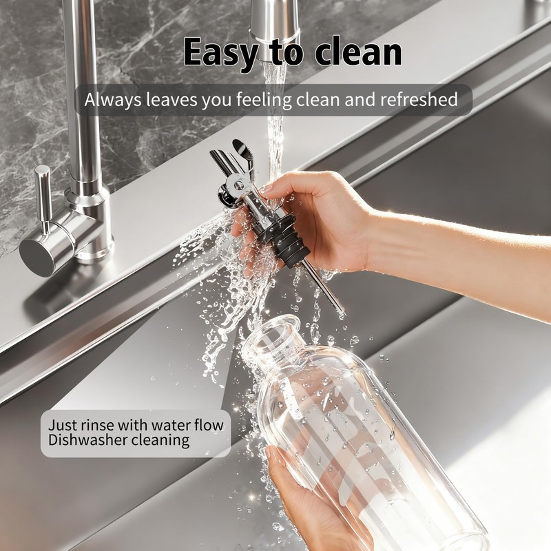 BETTFOR Auto Flip Liquor Pour Spouts 2-Pack, Leak-Proof 304 Stainless