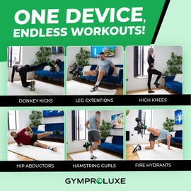 Gymproluxe Original Multi Leg Weight Strap - Dumbell Weight Ankle Strap - Monkey Dumbbell Feet Attachment for Home Leg Workouts - Ideal Trainer for Kickbacks, Glutes, Hamstrings, Quads and Hips