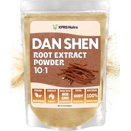 XPRS Nutra Dan Shen Root Extract 10:1 8oz – Vegan Red Sage Powder Concentrate