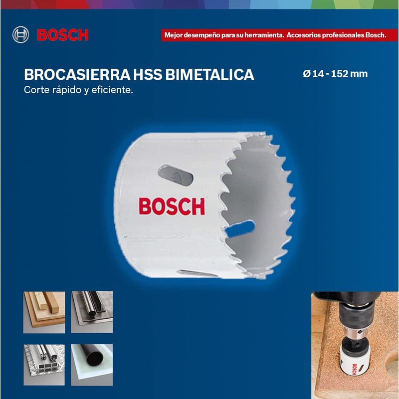 Bosch 5 pcs. Holesaw Set (for wood, plasterboard, building boards,