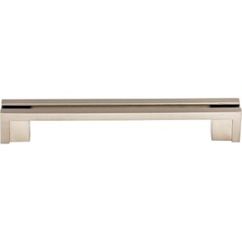 Top Knobs TK56BSN Sanctuary Collection 5" Flat Rail Pull, Brushed Satin Nickel