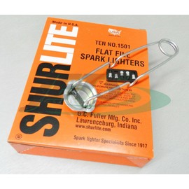 JTS 10 Shurlite Single Strikers Spark Lighters with 25 Flints Welding Torch Igniters