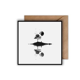 WBdesignz Sympathy Card with Envelope - Sensitive Sympathy Card Sincere Condolence Card Contemplative Condolence Card Condolence Card Condolence Card Sympathy Funeral Condolence (125 x 125 mm)