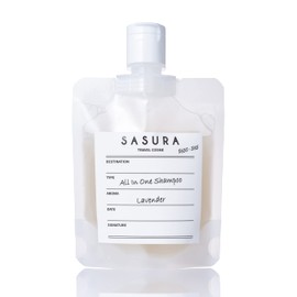 SASURA Rinse in Shampoo Travel 100ml Amino Acid Shampoo for Men Women Pouch Travel