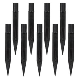 Veemoon 10pcs Solar Light Stakes Replacement Ground Spikes, Plastic Solar Lights Spikes Garden Stakes Kit for Outdoor Garden Landscape Yard Pathway Patio (17 * 160MM Hole 9.5MM)