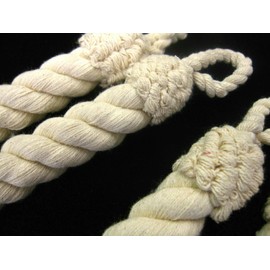 Penbrice Interiors 1 Pair of Natural Cotton Rope Curtain Tie Backs Tiebacks