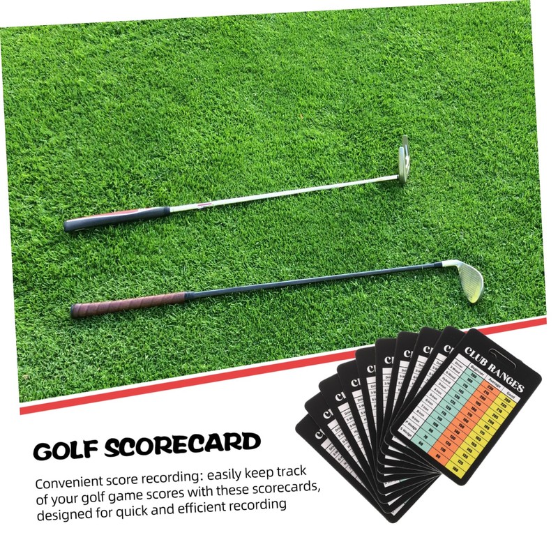BESPORTBLE 10pcs Golf Reusable Golf Scorecards for Tracking Compact Design