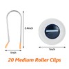 WILLBOND 20 Pcs Hot Curler Clips Replacement Kit, Stainless Steel