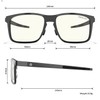 ANYLUV Blue Light Glasses Men, Carbon Fiber Square Eyewear, Lightweight