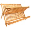 Dish Drying Rack Bamboo Dish Rack Collapsible Dish Drainer, Foldable