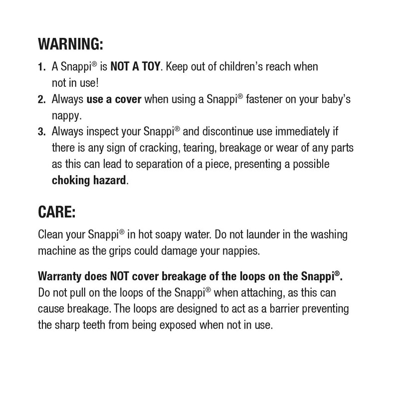 Snappi Nappy Fastener - Original - Peach, Lime and Grey