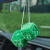 JSCARLIFE Fuzzy Plush Dice 2.95”, Retro Square Plush Hanging Mirror