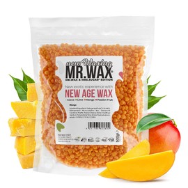 Mr. Wax New Age Waxing Mango Wax Beads for Hair Removal, Wax Warm Wax Beads, Painless Hair Removal on the Face for Eyebrows, Upper Lip, Intimate Area, Armpits