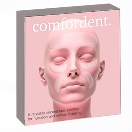 Comfordent Reusable Silicone Wrinkle Patches – 5 Pads for Forehead, Eye & Smile Lines