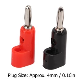 10pcs Banana Plugs,Speaker Connector Banana Plugs,Stackable Solderless Adapter Plug 4mm Red Black Open Screw Type for RVs Trucks Cars Ships for Electronic Instruments, Industrial Equipment
