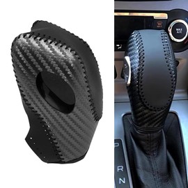 Sumjig Pack-1 Car Gear Shift Knob Cover, Shift Knob Protector, Durable Automobile Interior Accessories, Compatible with Ford Mondeo Escape Focus (Black)