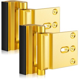 Shimeyao Security Door Lock, 2 Pcs Home Door Reinforcement Lock with 8 Screws Prevent Unauthorized Entry 3 Inch Home Door Lock Withstand 800 Lbs Aluminum Door Security Devices for Home Safety