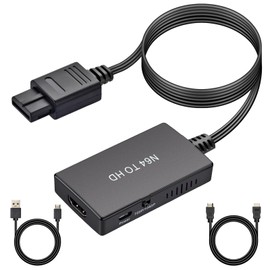 N64 to HDMI Converter Adapter, Amtake 1080P 720P HDMI Link Cable for N64 /SNES/NGC/SFC Support PAL, NTSC (with HDMI Cable)