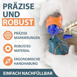 NOVIMAX Chalk Line Set Blue ABS - 30 m Length with Blue Chalk Powder 113 g, Chalk Line Chalk, Measuring Tools, Guide Line Marking Cord, 6:1 Gear for Precise Marking. Chalk Lin