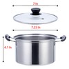 Thickened Stainless Steel Saucepan, 1.6 Quart Double Handle Milk and