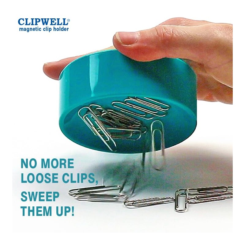 Clipwell Magnetic Paper Clip Holder - Easy Toss & Pick-Up