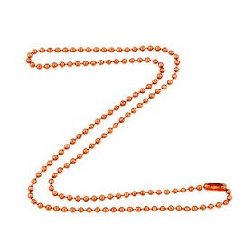 DragonWeave 2.4mm Bright Copper Ball Chain Necklace with Extra Durable Color Protect Finish - 16 Inches