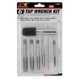 Performance Tool W8651 6Pc SAE Tap Wrench Kit