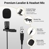 TONOR UHF Wireless Microphones System with Headset/Lavalier Lapel Mics, Bodypack