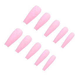 BIUDECO 100pcs Ballerina Press Nails Matte Coffin Shaped Fake Nail Tips for Glamorous Manicure Easy to Apply