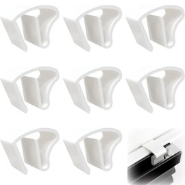 8 x clamp supports for blinds, universal plastic clamp holder, universal plastic clamp holder for aluminium blinds, for aluminium blinds, mounting without screws and drilling