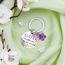 Bible Verse Keychain Christian Gifts for Women Faith Baptism Gift for Women Religious Easter Gifts Christmas Birthday Gift for Christian Religious Keychain for Her