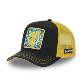 Men's & Women's Coyote Cap, Trucker Cap, Looney Tunes, Multi-Sport and Soft, Black / yellow, One size