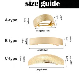 Shefun JP213 Barrette, Thick Set of 2, Hair Clip, Firmly Curled, Hair Clip, Large Size, Ladies, Fashionable, Hairpin Hair Ornament, 3.5 inches (9 cm), Width 1.1 inches (2.8 cm), Height 0.9 inches (2.3