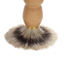 PARENCE.- Pennello da barba con manico in legno - Classico ed elegante, design universale