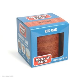 MATCH 'N PATCH Realistic Wood Grain Repair Tape - Durable Multi-Use Adhesive Tape for Furniture, Floors, Cabinets, Windows, Doors, RV, Home Decor & DIY Projects - Red Oak, 2.25 inch x 15 feet