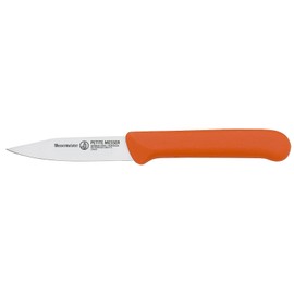 Messermeister 3-Inch Clip Point Parer with Matching Sheath, Orange