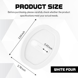 Hbxdeco 4PCS Door Latch Lock Cover, Car Silicone Door Lock Latch Protective Cover Doors Lock Guard Stopper Set, Universal Self-Adhesive Door Lock Latch Guard Protection for Most Vehicle (White)