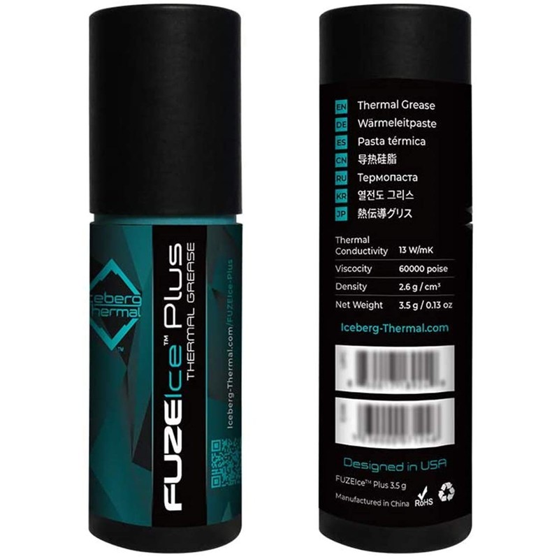 Iceberg Thermal FUZEIce Plus Thermal Compound Paste 13 W/mK, Carbon