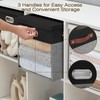 Roobyl Fabric Storage Cubes with Clear Windows and Lids, 13''