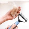 Pet Grooming Rake, Double-Sided Dematting Tool, 3.54-Inch Wide Metal Comb,