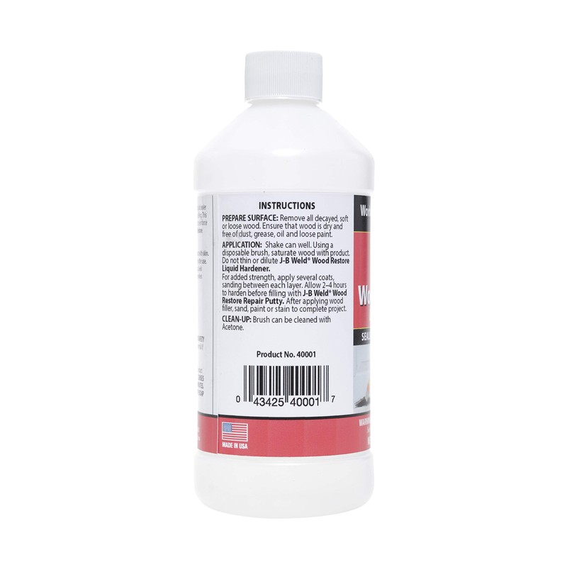 J-B Weld 40001 Wood Restore Liquid Hardener - 16 oz.,