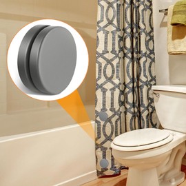 Jetec Round Magnetic Drapery Weights Shower Curtain Weights Strong Tablecloth Magnets Bottom No Sew Curtain Weights Waterproof Magnetic Curtain Weights for Drapery Curtain Tablecloth(Gray,12 Pairs)