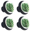 4 pcs Tropical Leaf Drawer Knob Pull Handle Cabinet Drawer