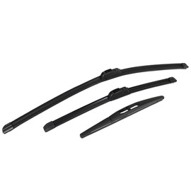 ACROPIX 26" 18" 10" Front Rear Windshield Wiper Blade Set Fit for Honda HR-V 2016-2021 with J/U Hook - Pack of 3 Black