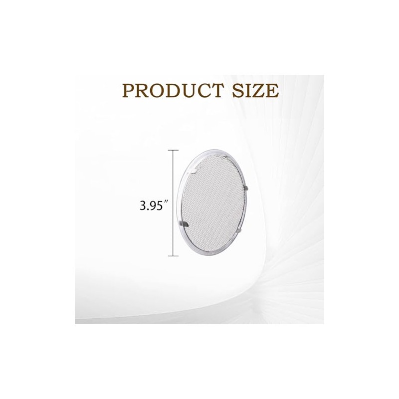 4 Inch, Round Open Screen Vent, Tab Style, Mill Finish,