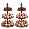 Wooden Cupcake Stand 2 Pack, Large Cupcake Tower Stand for